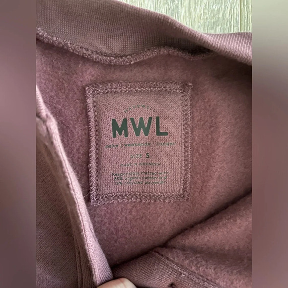 NWOT Madewell Women’s MWL Betterterry Henley Sweatshirt Monor Purple Size Small - Picture 5 of 8